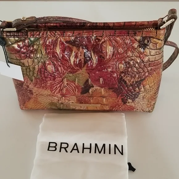 NWT Brahmin Lorelei Foliage Melbourne Leather Shoulder Bag